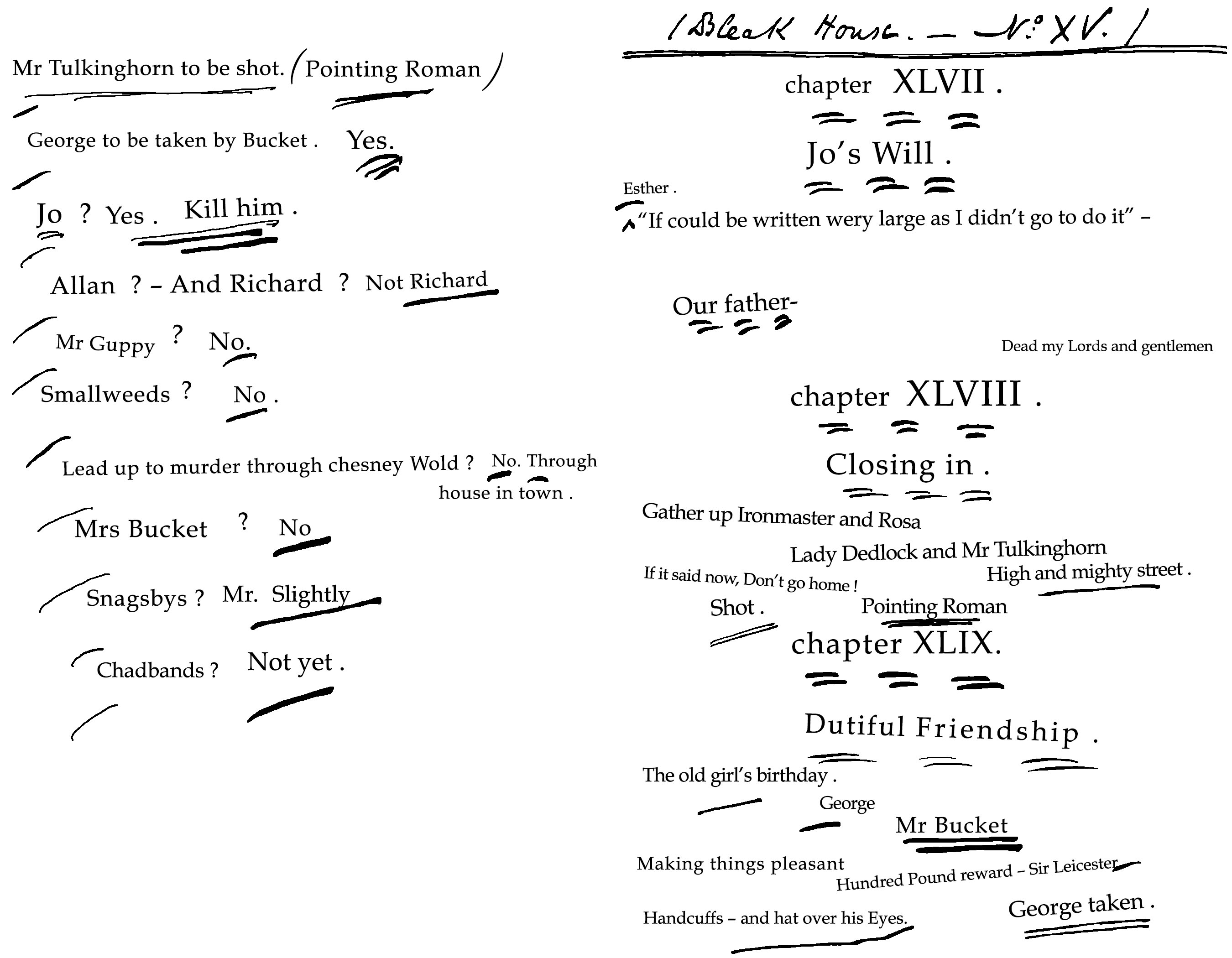 Bleak House working notes